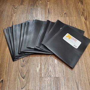 20 Pack Target Up & Up Black 2 Pocket Portfolio Folders Prong Office Durable NEW